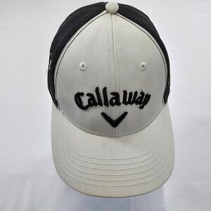 Callaway X2 Hot White  & Black Golf Cap Hat Fitted Size S / M